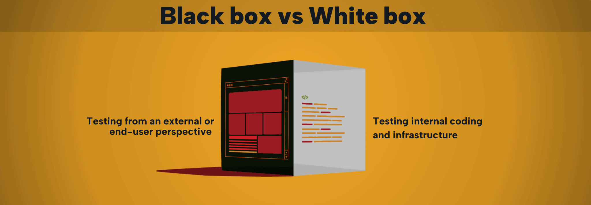 Black box vs White box testing graphic
