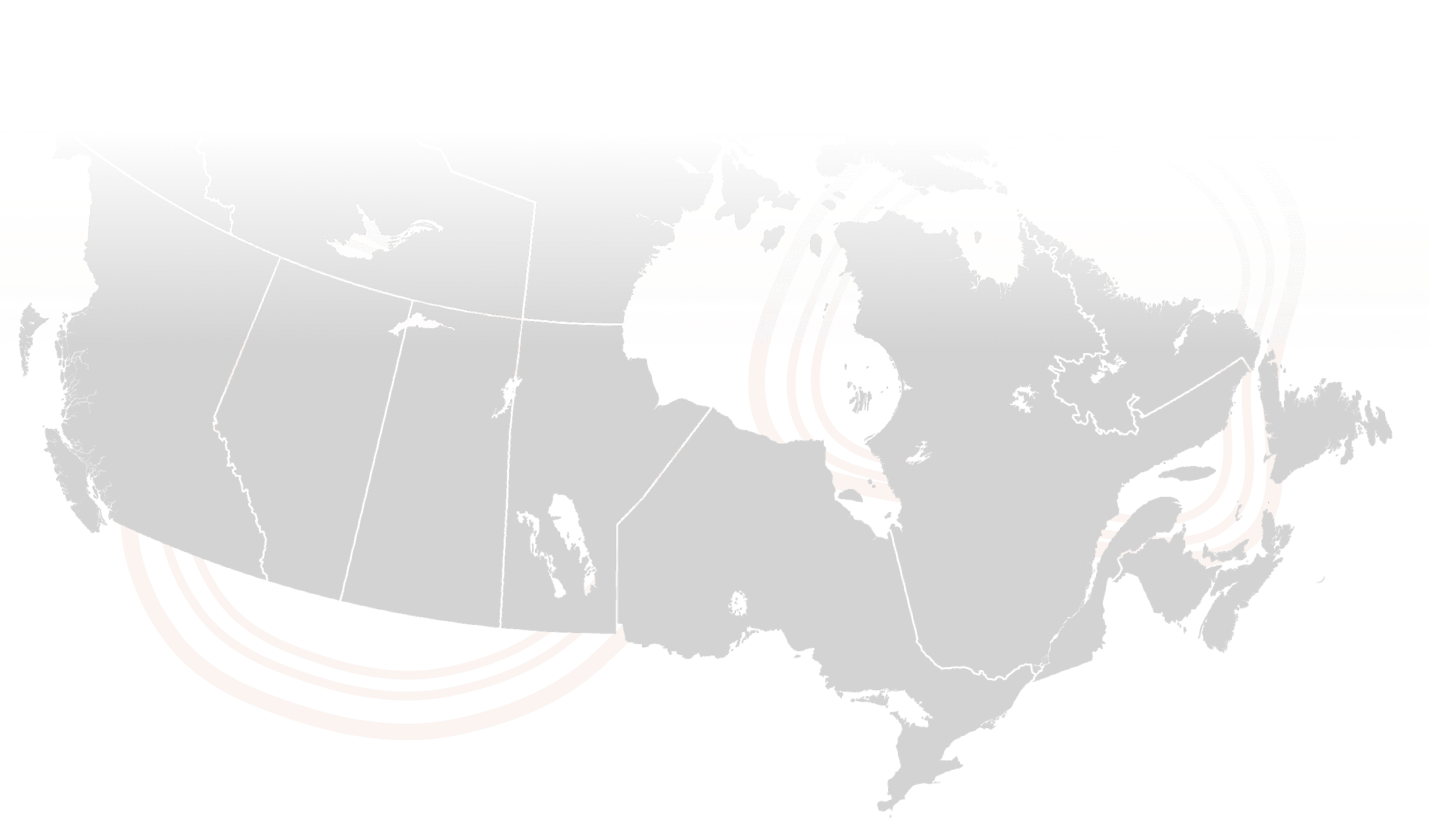 Map of Canada with Plato Delivery Centers listed from left to right: Victoria, Vancouver, Kamloops, Calgary, Regina, Sault Ste. Marie, Toronto, Ottawa, Miramichi, Fredericton, Halifax